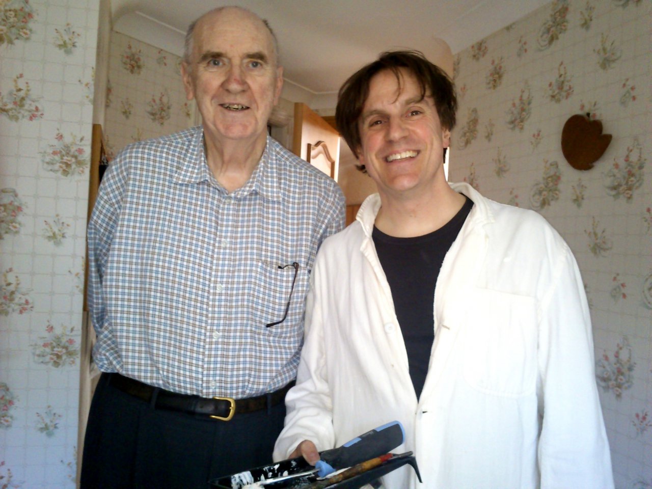 Burnett Pender & Richard Pender, 5 Cammo Road, after repainting the bathroom, 24th May 2013