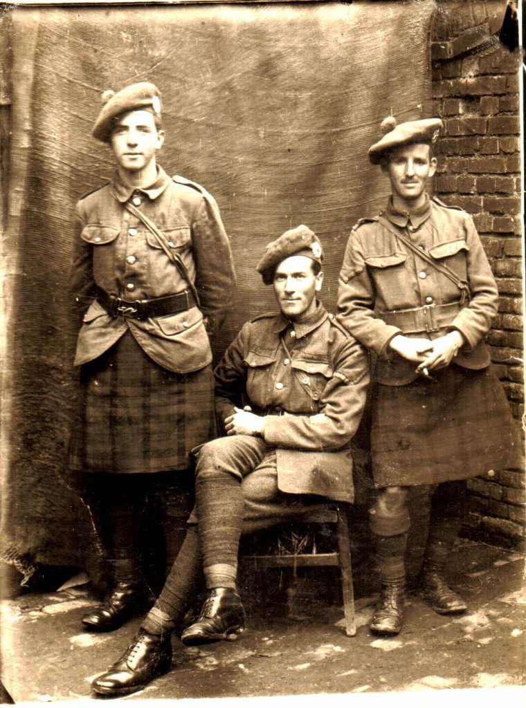 Pender, Geyer and Hanna, Signallers, 6th Camerons, ca. 1917